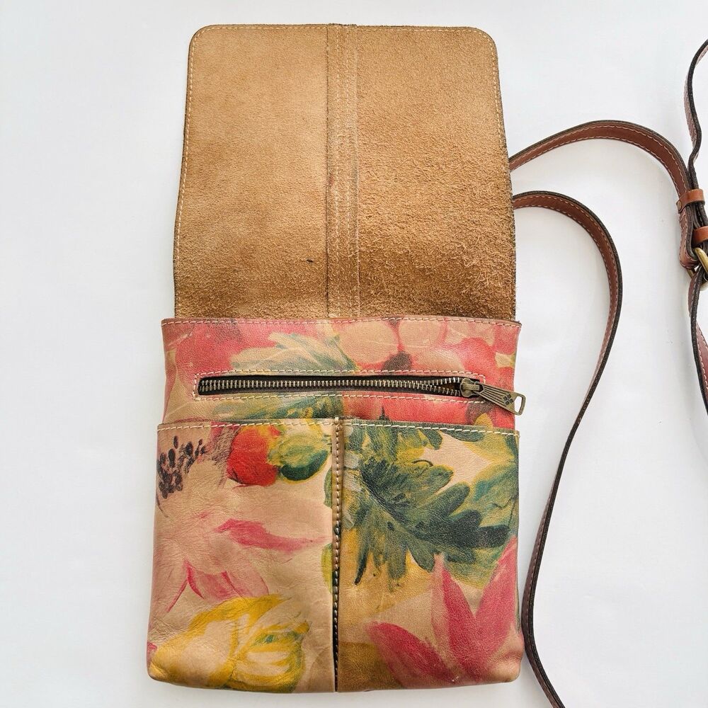 Patricia Nash Granada Floral Leather Crossbody Bag Boho Multicolor - Picture 6 of 13